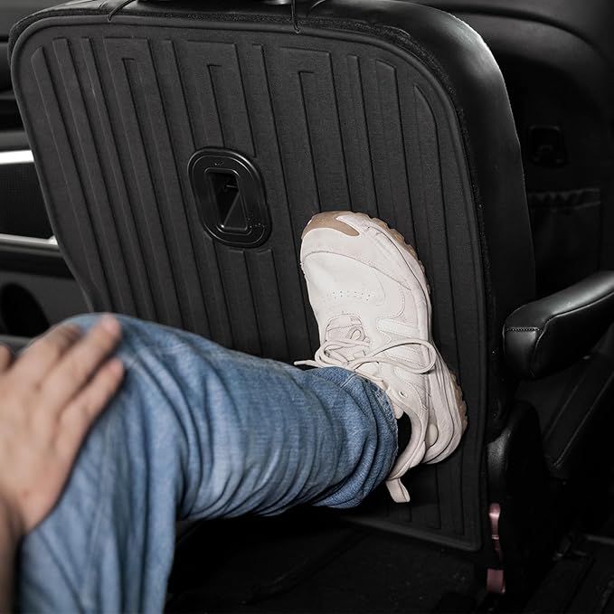 Kick Mats Backrest Mats for 2020-2024 2025 Kia Telluride 7 Passenger Captain Chairs Car Mats Accessories, All Weather TPE Interior Protector(2nd Row Backrest Mats)