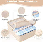 8 Set Packing Cubes for Travel,Suitcase Organizer Bags for Luggage with Shoe & Hanging Toiletry Bag, Vacation Essentials & Ac