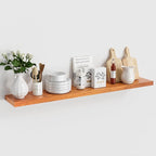 Vivelove Solid Wood Floating Shelves 48 Inches Long, 8”Deep x 1.4” Thick Wall Shelves for Bathroom, Living Room, Kitchen, Bed