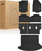 3W Floor Mats & Cargo Liner & Seat Back Mat 2025-2026 for Chevrolet Chevy Equinox/GMC Terrain (Not for Equinox EV), All Weather TPE Custom Fit Floor Mats, Car Mats Full Set for Equinox/Terrain