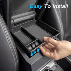 JKCOVER Center Console Organizer Tray Compatible with 2025 2026 Toyota 4Runner Accessories Insert Armrest Box Secondary Storage ABS Material