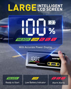 AUXITO 6000A Jump Starter, 12V Car Battery Jump Starter, Up to All Gas & 12L Diesel Engine with LED Display, Portable Jump