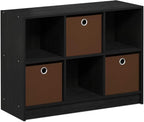 Furinno Cubic Closet Organizers and Storage, 6-Cube Closet Organizer with Bins, Open Shelf Storage, for Wardrobe, Bedroom, Li