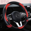 HighnessHwoo Car Steering Wheel Covers for Women Girl Padded Carbon Fiber PU Leather Cute Cartoon Auto Interior Accessories f