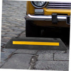 Parking Stopper for Garage Rubber Wheel Stopper Reflective Tape Easy Installation for Cars Rvs and Trailers Reliable Parking Aid for Home and Commercial Use