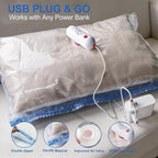 VMstr 15 Pack Travel Vacuum Storage Bags with USB Pump, Vacuum Packing Seal for Luggage and Suitcase, Space Saver for Clothes