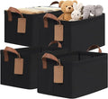 CHICVITA 4 Pack Storage Baskets for Shelves, Collapsible Fabric Closet Storage Bins with Metal Frame, Towel Organizer for Liv