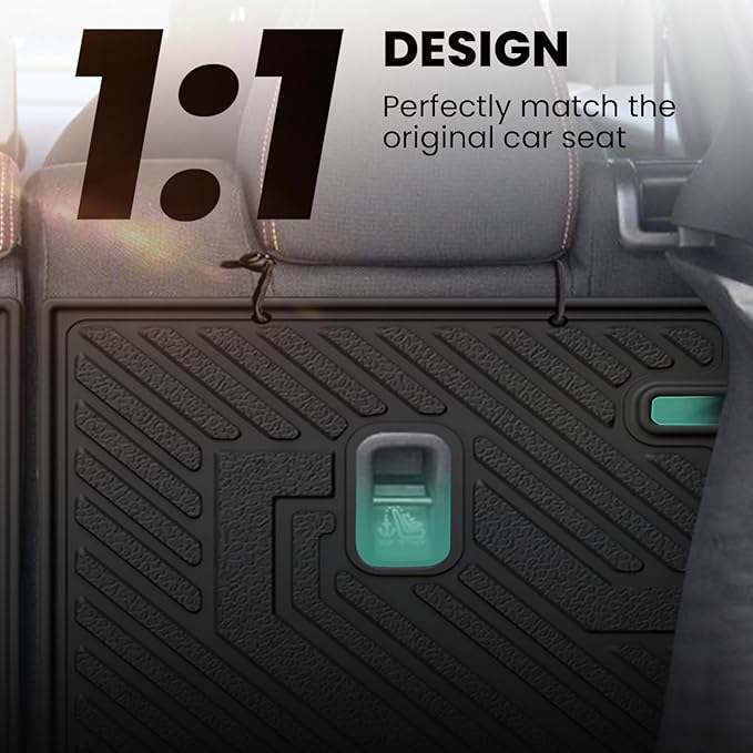 LASFIT Rear Seat Back Protector for Honda HR-V 2023-2026,All Weather TPE Pet Friendly Custom Fit HR-V Second Row Back Seat Cover Backseat Mat Liner