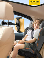 Lamicall Car Headrest Tablet Holder - [Lockable] [Thick Case Friendly] [Foldable Clip] Car Backseat Tablet Mount, Gifts Car Accessories for Kids, for iPad Pro, Air, Mini, Fire HD, 4.7-13" Tablets