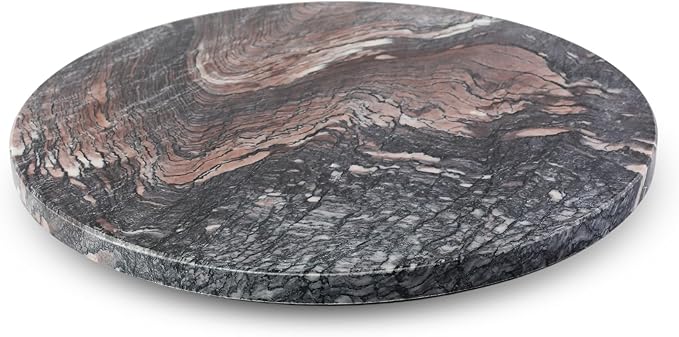 Koville 12'' Marble Lazy Susan Marble Turntable for Kitchen Dinning, Lazy Susans Organizer for Cabinet, Serving Rotation Spin