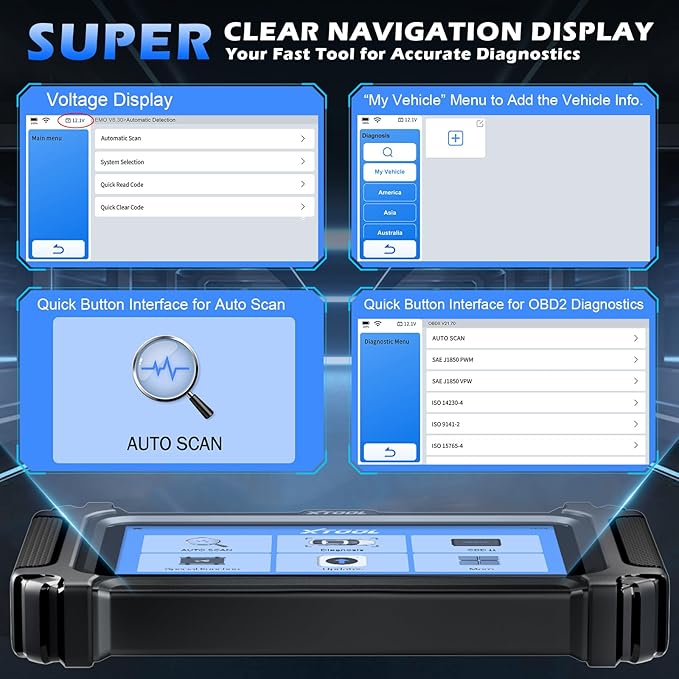 XTOOL D5 Car Code Reader and Reset Tool, Engine ABS SRS Transmission Car Diagnostic Tool with EPB Service, ABS Bleed, Throttle