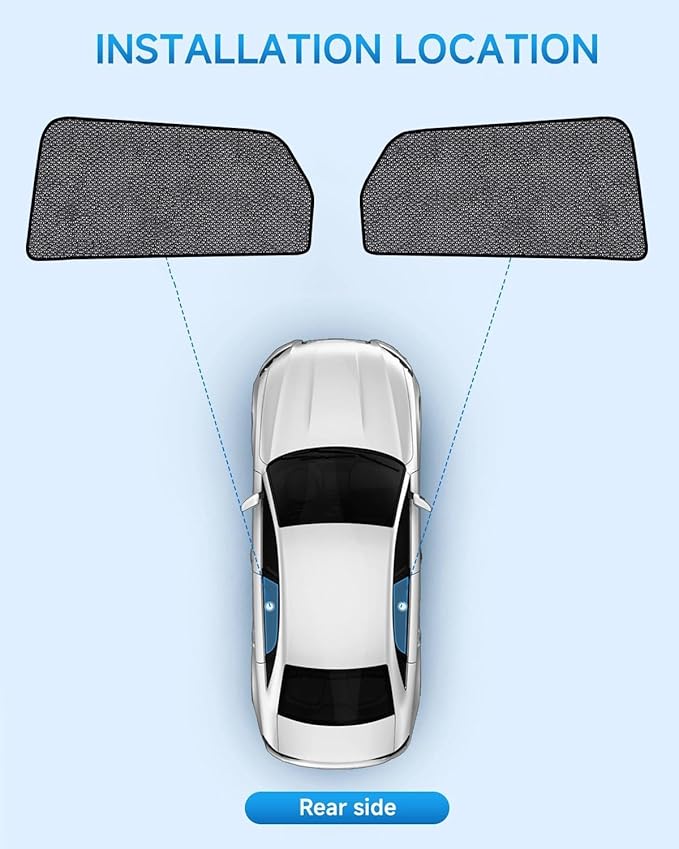 Car Window Shades for Kia Sportage(2023-2026), 2-Pack Rear Window Sun Shades for Baby – Breathable Mesh, UV & Heat Blocker, Privacy Protection for Camping, Travel, Sleep & Nursing
