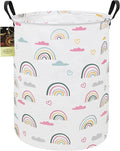 HUNRUNG Laundry Hamper,Large Canvas Fabric Lightweight Storage Basket Toy Organizer Dirty Clothes Collapsible Waterproof for 