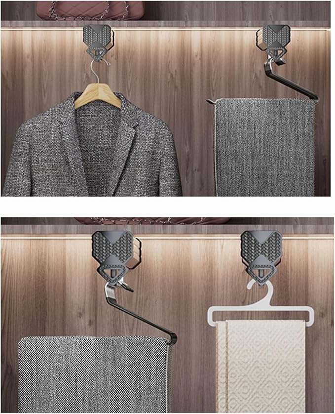 Home Closet Rods for Hanging Clothes Pull Out Clothes Rail,Extendable Clothes Rail,Clothes Storage Hanger Rack,Suitable for W