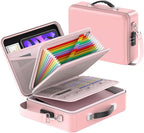 Fireproof Document Box with Lock, Durable Hard Case File Organizer Fire Safe Box, Hard-Shell Design Waterproof Fireproof Safe