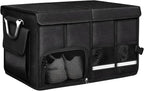 Car Trunk Organizer, 52L Collapsible Car Storage Waterproof Trunk Organizer with Lid & Handle, Multi Compartment Oxford Cargo