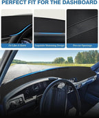 FIILINES Dash Cover Fit for Ford F150 F250 F350 1992 1993 1994 1995 1996 Dashboard Cover for F150 F250 F350 Accessories Mesh 