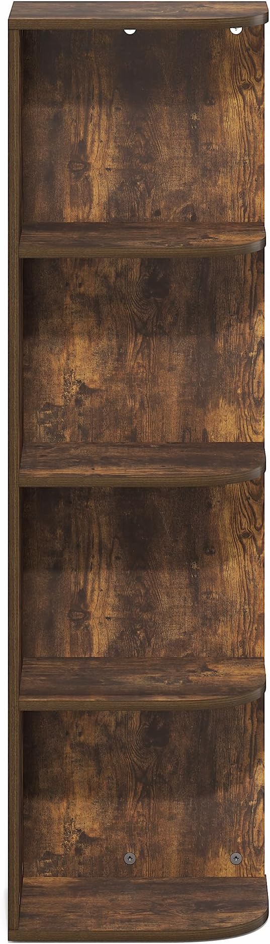 Furinno PASIR Book Shelf, 4-Tier Corner Bookshelf with Open Shelf, Standing Bookcase, 9.3 x 12 x 41.4, for Organization and S