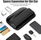 chfine Car Seat Gap Filler Organizer, Universal Premium Leather Car Gap Filler with Card Slots for Front Seat Between Car Seat and Console Hold Phone, Sunglasses, Keys, fit for Car Suv Truck (2)