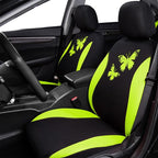 Flying Banner Butterfly car seat Covers ful Set Fashion Universal Lady Woman Female Rear Bench Split Colorized (Green, Full S