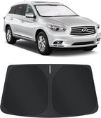 TINGLU Sun Shade for Infiniti QX60 2014-2021 Accessories Windshield Sun Shade Window Shade UV Rays Protection Sun Visor Cover with Steering Wheel Sunshade Storage Bag
