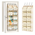 Aokeyee 5 Tiers Over the Door Storage Organizer, Behind Door Storage for Baby Nursery, 80lb Capacity Door Hanging Organizer w
