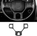 CheroCar for Dodge RAM Steering Wheel Cover Trim Interior Decoration Accessories for 2010-2017 Dodge RAM (Carbon Fiber)
