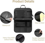 4-Pack Black Car Backseat Organizer, 10 Storage Pockets and Tablet Holder, Back Seat Organizer for Kids, family Road Trip Essentials, Travel Accessories