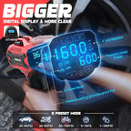Tire Inflator Air Compressor Compatible with Milwaukee 18V Battery, LIVOWALNY 160PSI Cordless Portable Electric Air Pump with Digital Pressure Gauge for Car Motorcycles Bike Ball Auto (No Battery)