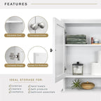 MCS 23x26 White Medicine Cabinet Organizer, Wall Mounted Bathroom Cabinet for Over-The-Toilet Storage, Bathroom Furniture & R