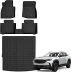 Auxko All Weather Floor Mats Cargo Mat for Mazda CX-50 Hybrid 2025 2026 TPE Liners All Season Accessories Guard Odorless Anti-Slip Floor Liners for Mazda CX50 Hybrid