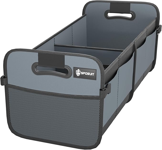 Sposuit Trunk Organizer for Car - 70L Collapsible Car Storage with 11 Pockets & Reinforced Handles, SUV Trunk Organizers for
