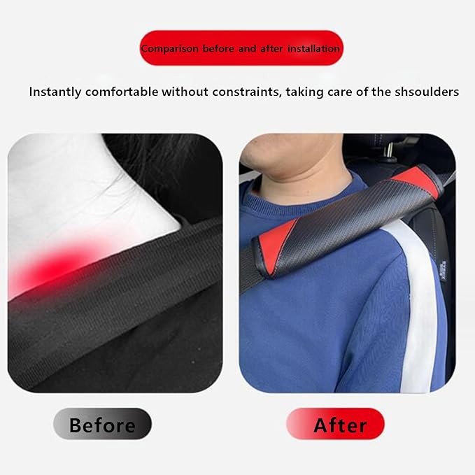 Car Seat Belt Cover 2 Pcs Leather Shoulder Pad with Bling Crown Protector Car Safety Strap Covers Accessories,Purple