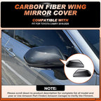 ACLONG Mirror Cover Caps Compatible with Toyota Camry 2018 2019 2020 2021 2022 2023 2024 2025 Carbon Fiber Side Mirror Cap Replacement Trim-Driver & Passenger Side-2 PCS