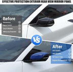 Door Rear View Mirror Cover Cap Compatible with Chevrolet Corvette C8 2020-2026, ABS Side View Mirror Cover, Auto Door Rearview Mirror Protective Trim Cap 2Pcs (Blue)