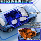 6PCS Reflective Car Windshield Sunshade, Foldable Side Window Sun Shade with Storage Bag for Front & Rear Windshields, Privacy Protection Cover Block UV Rays, Keep Cool for Most Cars