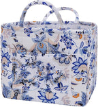 Boho Fabric Storage Basket, Large Capacity Laundry Basket, 12.2'' x 10.23'' x 10.23'' Collapsible Laundry Hamper with Easy Ca