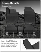 KIWI MASTER Floor Mats for 2018-2023 Toyota C-HR, OEM Replacement PT206-1C160-20, Custom Fit All Weather Car Mats, Heavy Duty TPE Floor Liners, Front & Rear 2 Row, Black