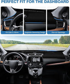 FIILINES Dash Cover Fit for 2017-2022 Honda CRV CR-V, Dashboard Mat Cover for CRV Accessories Sunshade Nonslip Mesh Protector