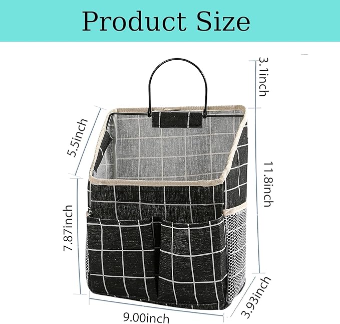 2pcs Wall Hanging Storage Bag,Wall Hanging Organizer Bags with Pockets, Wall Organizer Storage for Dormitory Bathroom Bedroom