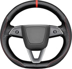 MEWANT DIY Stitching Steering Wheel Cover Wrap for Tesla Model 3 Highland 2023-2025/Model Y 2025 Highland for Tesla Model 3/Model Y Accessories(3D Style)