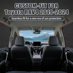ZATOOTO Car Window Shades for Toyota RAV4 2019-2024, 4 Pcs Magnetic Car Window Covers - 100% Block Light Privacy Curtains, Side Window Sun Shade for Baby Breastfeeding, Sleeping, Camping