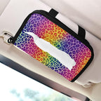 Car Tissue Holder Car Visor Organizer Tissue Box Holder for Car Sun Visor Organizer with Car Vehicle Accessories Essentials Interior for Women Men Purple Leopard Print