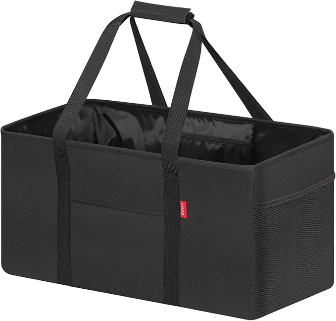 LHZK Standing Extra Large Utility Tote Bag with Metal Wire Frame and the Sides Rinforced, Extra Large Tote Bag with Handle,
