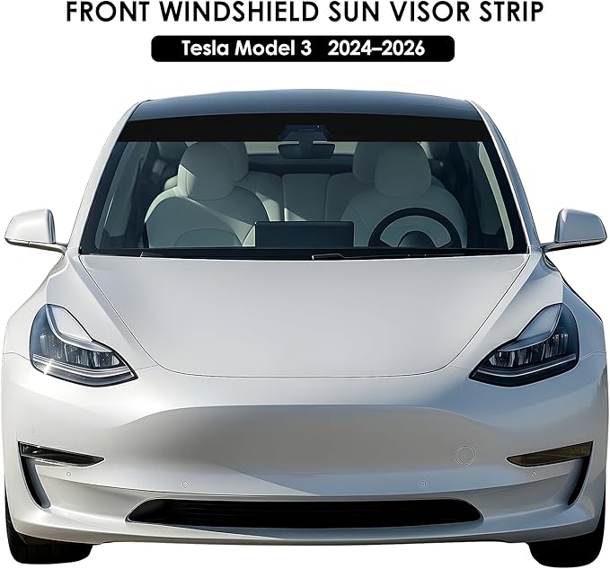 Front Windshield Sun Visor Strip Tint Film for Model 3, Precut Premium DIY Car Window Tint (Black 5%)