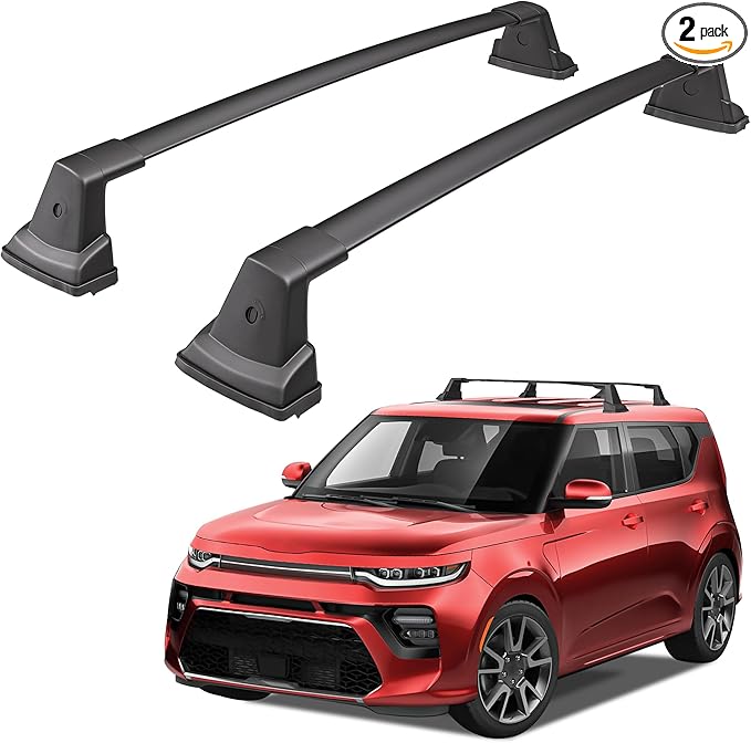 Anti-Theft 220lbs Heavy Duty Roof Rack Cross Bar Compatible with Kia Soul 2020 2021 2022 2023 2024 2025 Roof Rack Cross Bars Aluminum Roof Racks Cross Rail