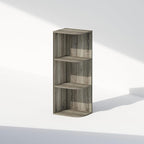 Furinno Reed Corner Shelf, 3-Tier Corner Bookshelf, Book Shelf, Corner Shelves, Storage Rack, for Organization and Storage, H