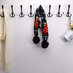 Dseap Coat Rack Wall Mount - 29.5” Long 8-Tri-Hooks Heavy Duty Coat Hanger Rail Wall Hooks for Hanging Coats Hats Clothing Cl