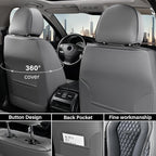 Coverado Car Seat Covers Full Set, Black Seat Covers, Automotive Car Seat Cover, Car Seat Cushion, Car Seat Covers Front Seat