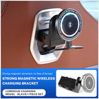 for BMW X5 X6 G05 G06 G60 G45 Tablet Holder Strong Magnetic Attraction/Gravity Clamp ipad Car Holder Back Seat Road Trip Essentials (Strong Magnetic + Wireless Charging + Light)